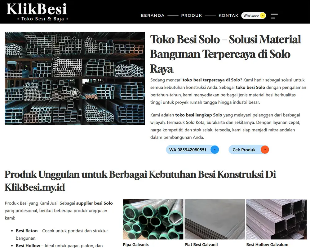 KlikBesi Toko Besi Solo