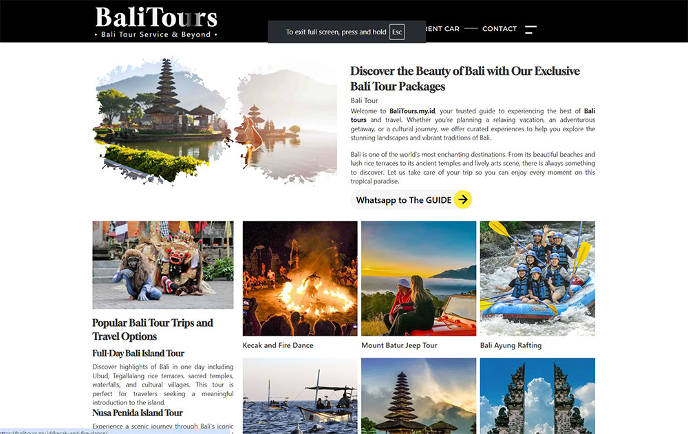 Private Bali tours with Bali driver